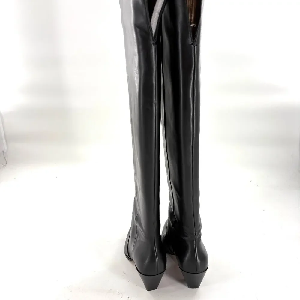 Vince Camuto Sewinny Over the Knee Boots 6 Black NWOT Wide Calf Tall Heel Glam